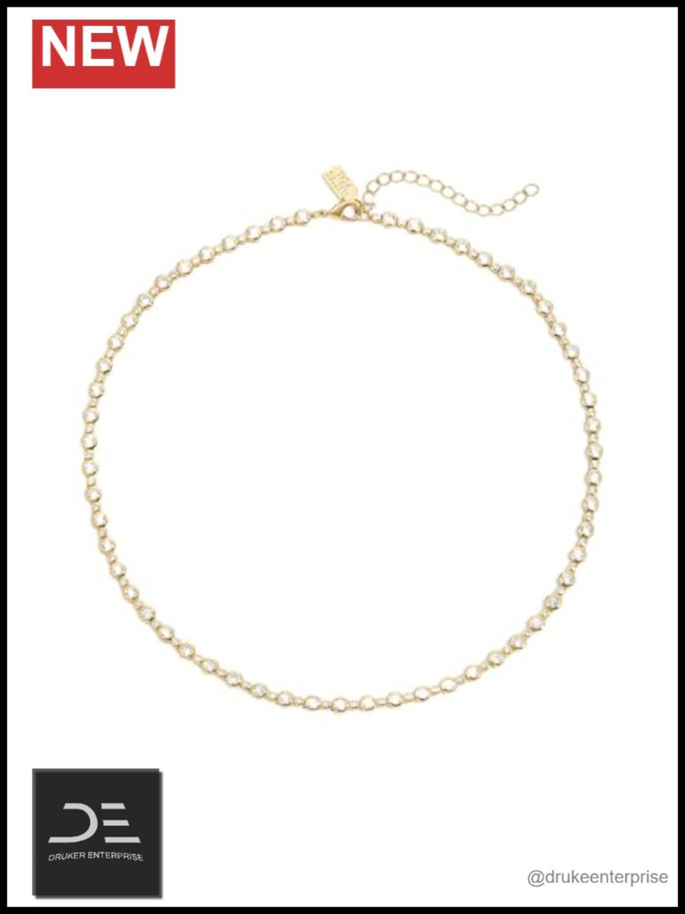 Trust Fund Charm Pendant Necklace, 14K Gold Plated Brass, 18" Layering Chain